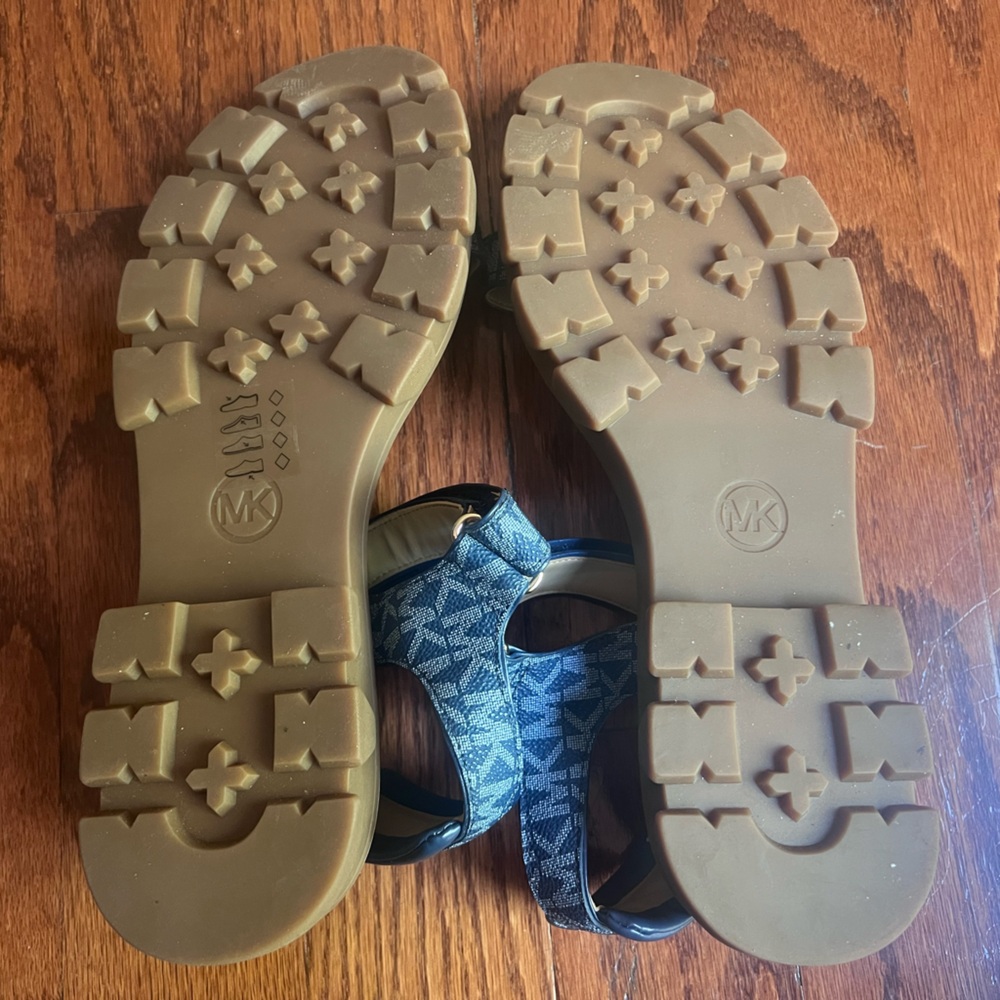 Michael Kors Navy Logo Strap Sandals for Women - Picture 9 of 9